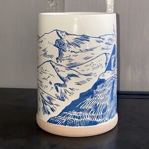Mountain Cabin Stoneware Mug Large 24 oz Red Shed NWOB